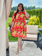 Sukienka hiszpanka z wiązaniami przy rękawie - dwa kolory Stylowa XL