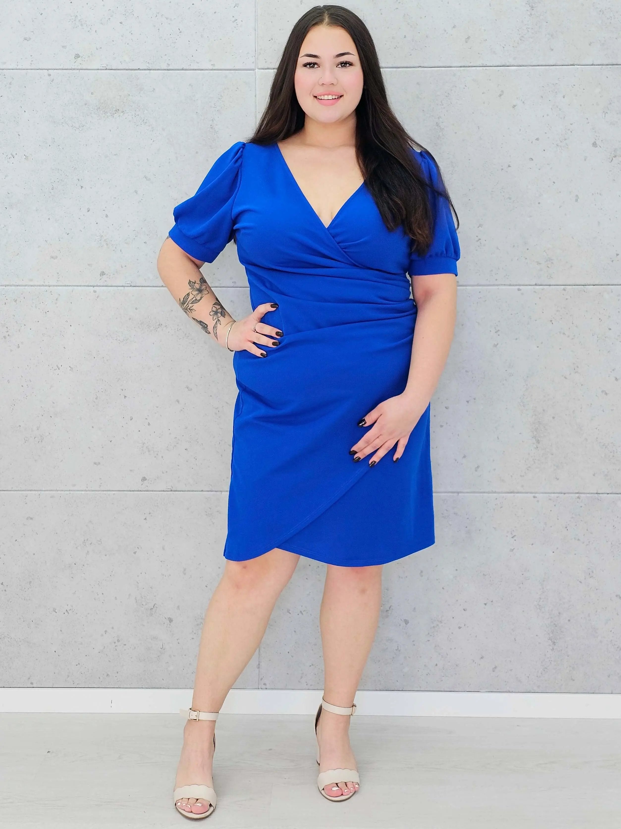 Sukienka kopertowa plus size Stylowa XL