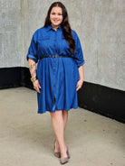 Sukienka koszulowa z połyskiem Stylowa XL