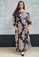 Sukienka maxi hiszpanka z rozcięciem Stylowa XL