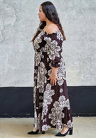 Sukienka maxi hiszpanka z rozcięciem Stylowa XL