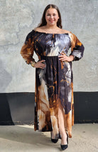 Sukienka maxi hiszpanka z rozcięciem Stylowa XL