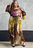 Sukienka maxi hiszpanka z rozcięciem Stylowa XL