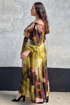 Sukienka maxi hiszpanka z rozcięciem Stylowa XL