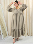 Sukienka maxi plus size – długa sukienka XXL o swobodnym fasonie Stylowa XL