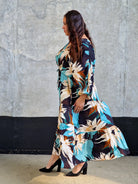 Sukienka maxi plus size w kwiatowy wzór-wygodna i kobieca Stylowa XL