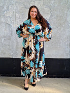 Sukienka maxi plus size w kwiatowy wzór-wygodna i kobieca Stylowa XL