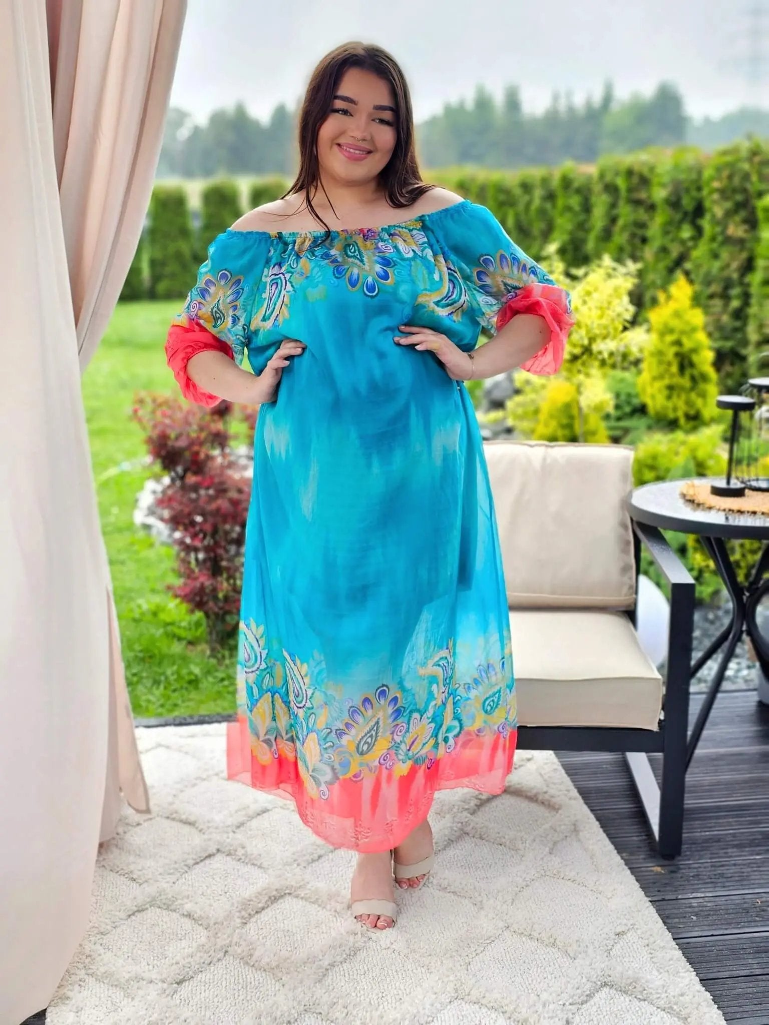 Sukienka maxi w stylu boho Stylowa XL