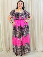 Sukienka maxi w stylu boho z wzorem zwierzęcym - w kilku kolorach Stylowa XL