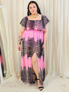 Sukienka maxi w stylu boho z wzorem zwierzęcym - w kilku kolorach Stylowa XL