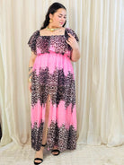 Sukienka maxi w stylu boho z wzorem zwierzęcym - w kilku kolorach Stylowa XL