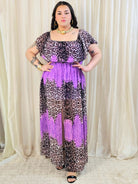 Sukienka maxi w stylu boho z wzorem zwierzęcym - w kilku kolorach Stylowa XL