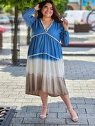 Sukienka maxi w stylu ombre Stylowa XL