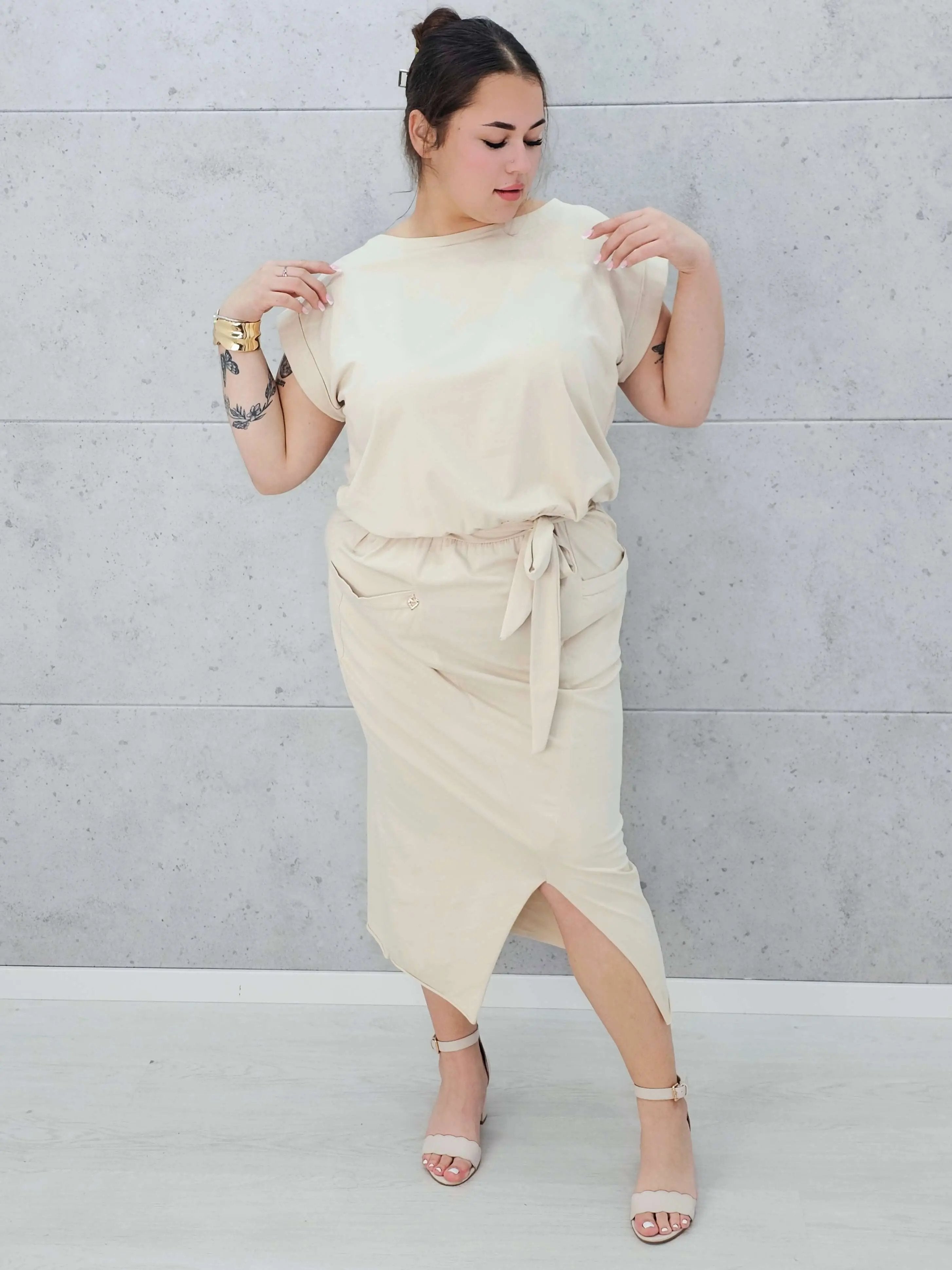 Sukienka maxi z kieszeniami Stylowa XL