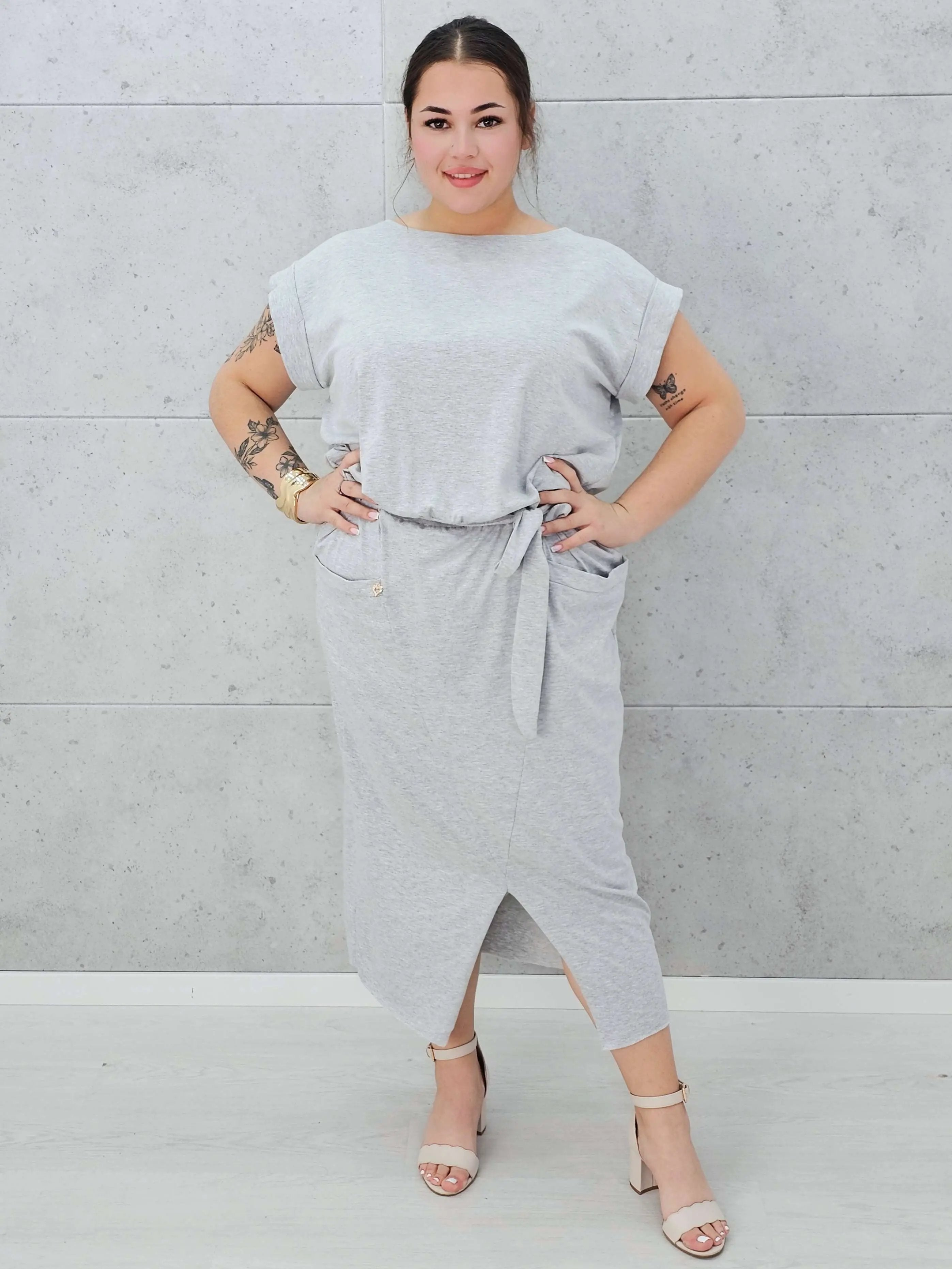 Sukienka maxi z kieszeniami Stylowa XL