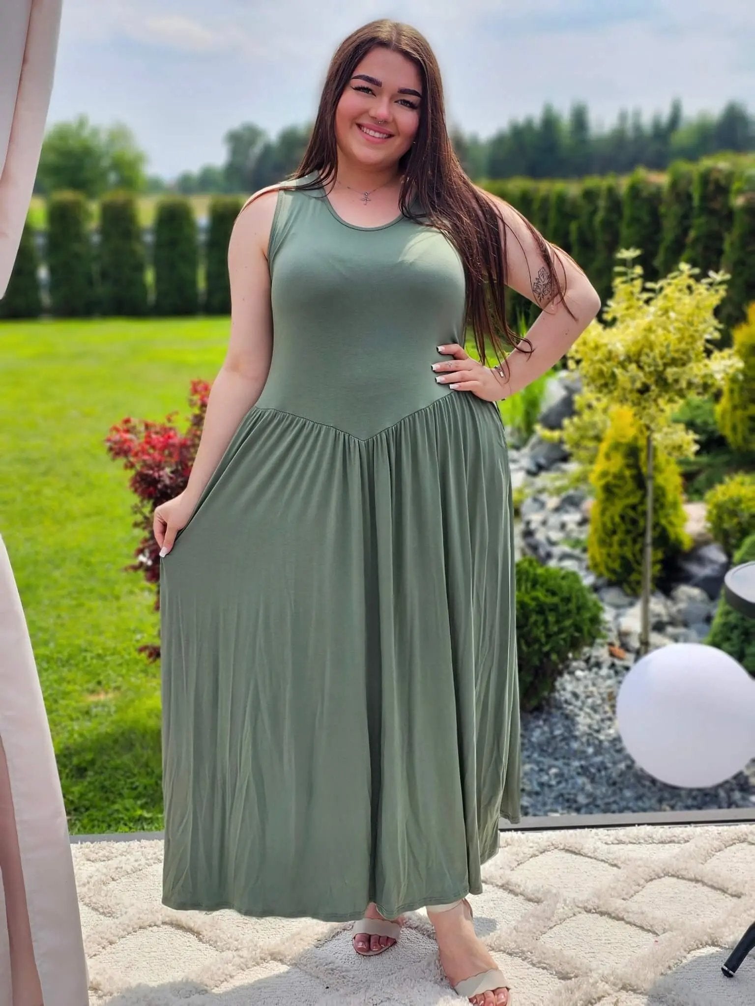 Sukienka maxi z miękkiej wiskozy Stylowa XL