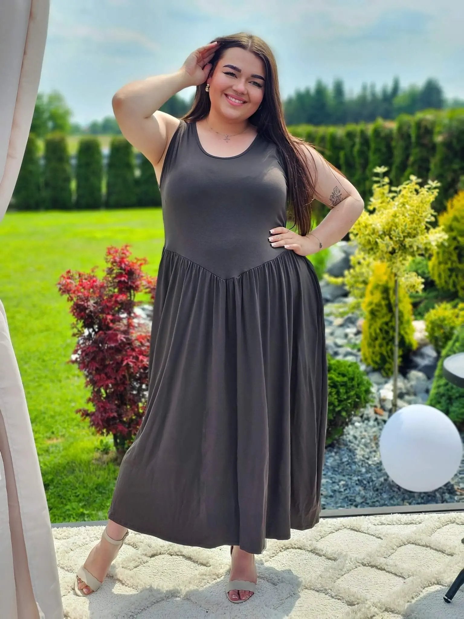 Sukienka maxi z miękkiej wiskozy Stylowa XL