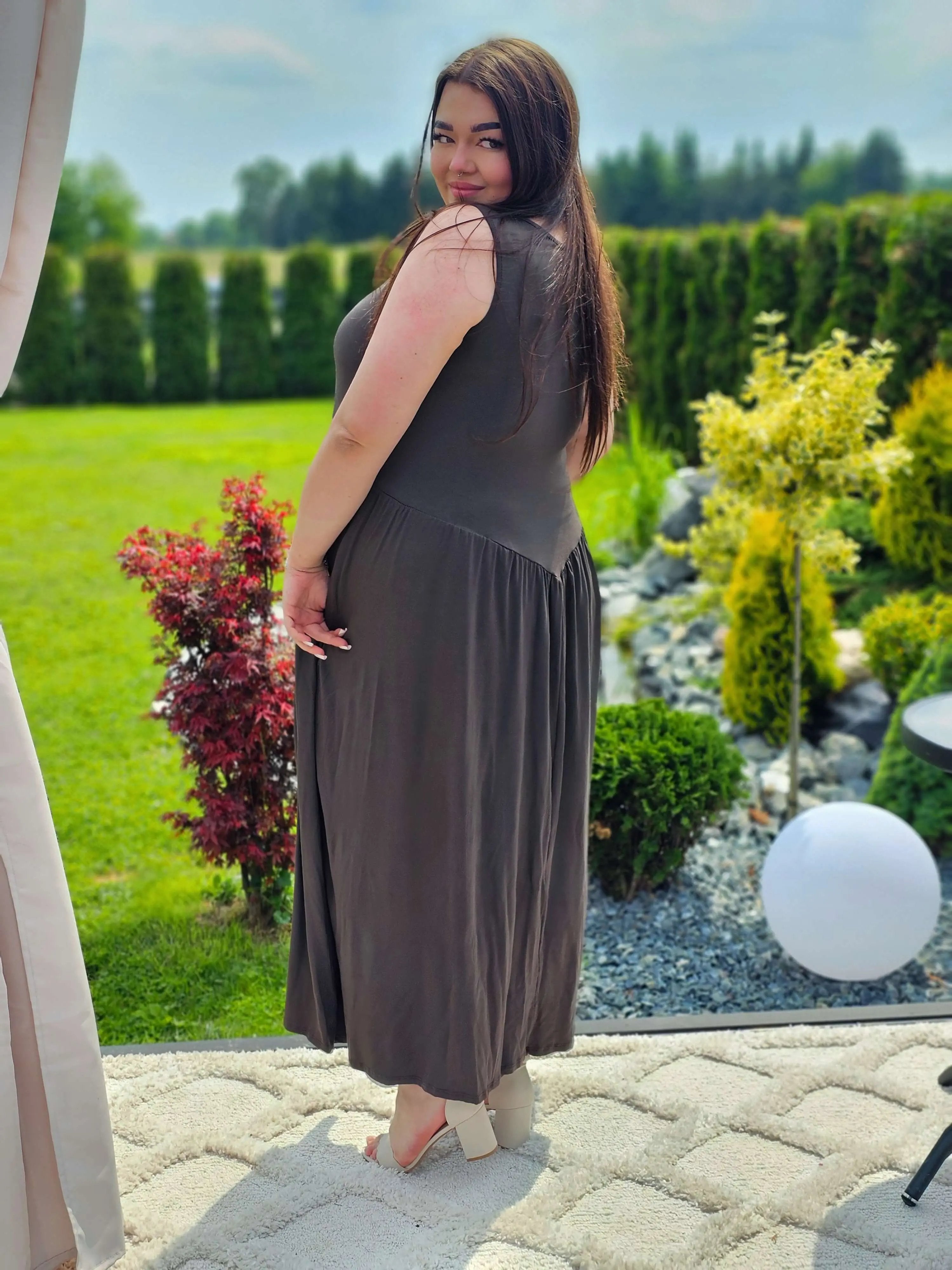 Sukienka maxi z miękkiej wiskozy Stylowa XL