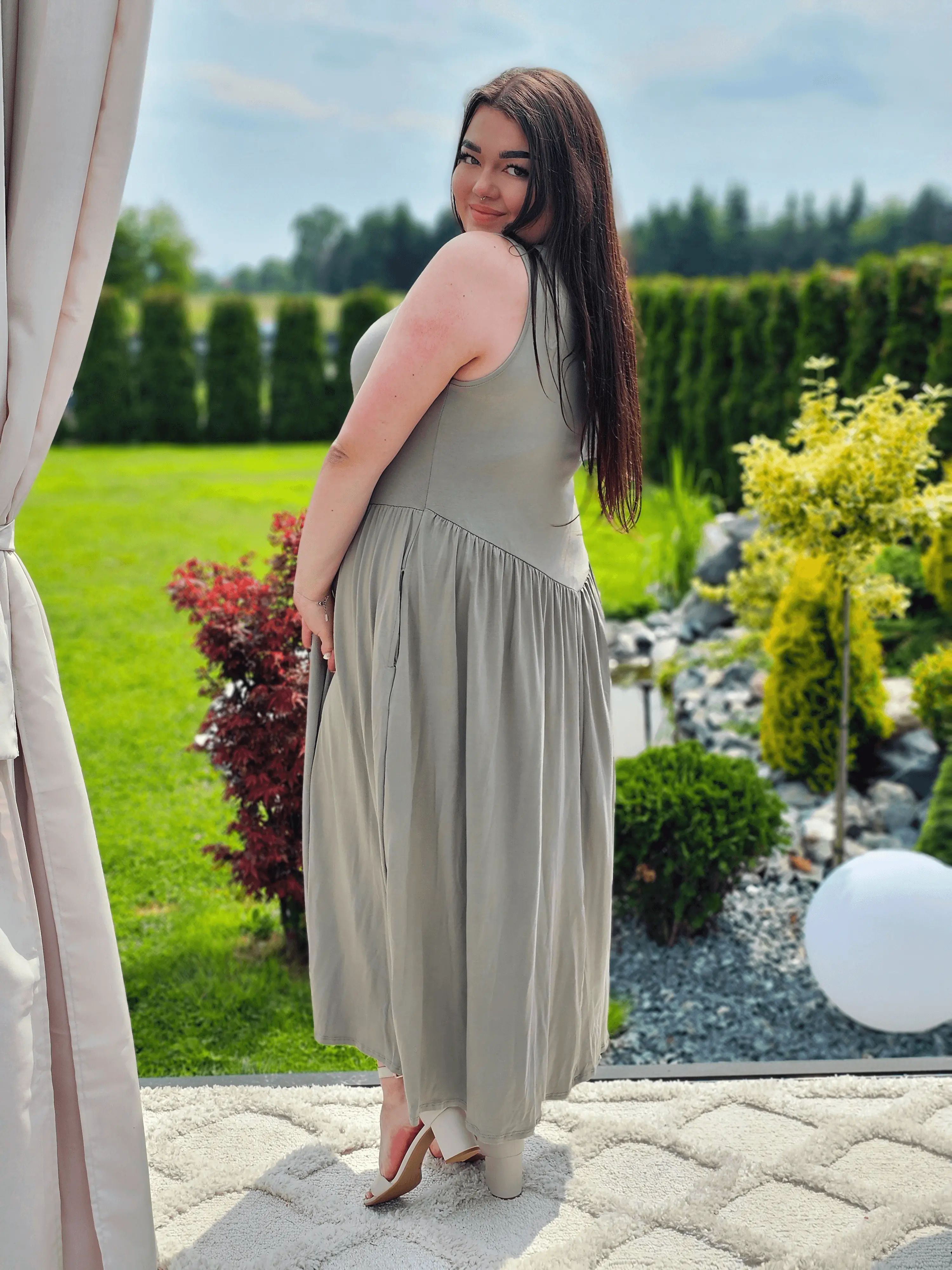 Sukienka maxi z miękkiej wiskozy Stylowa XL