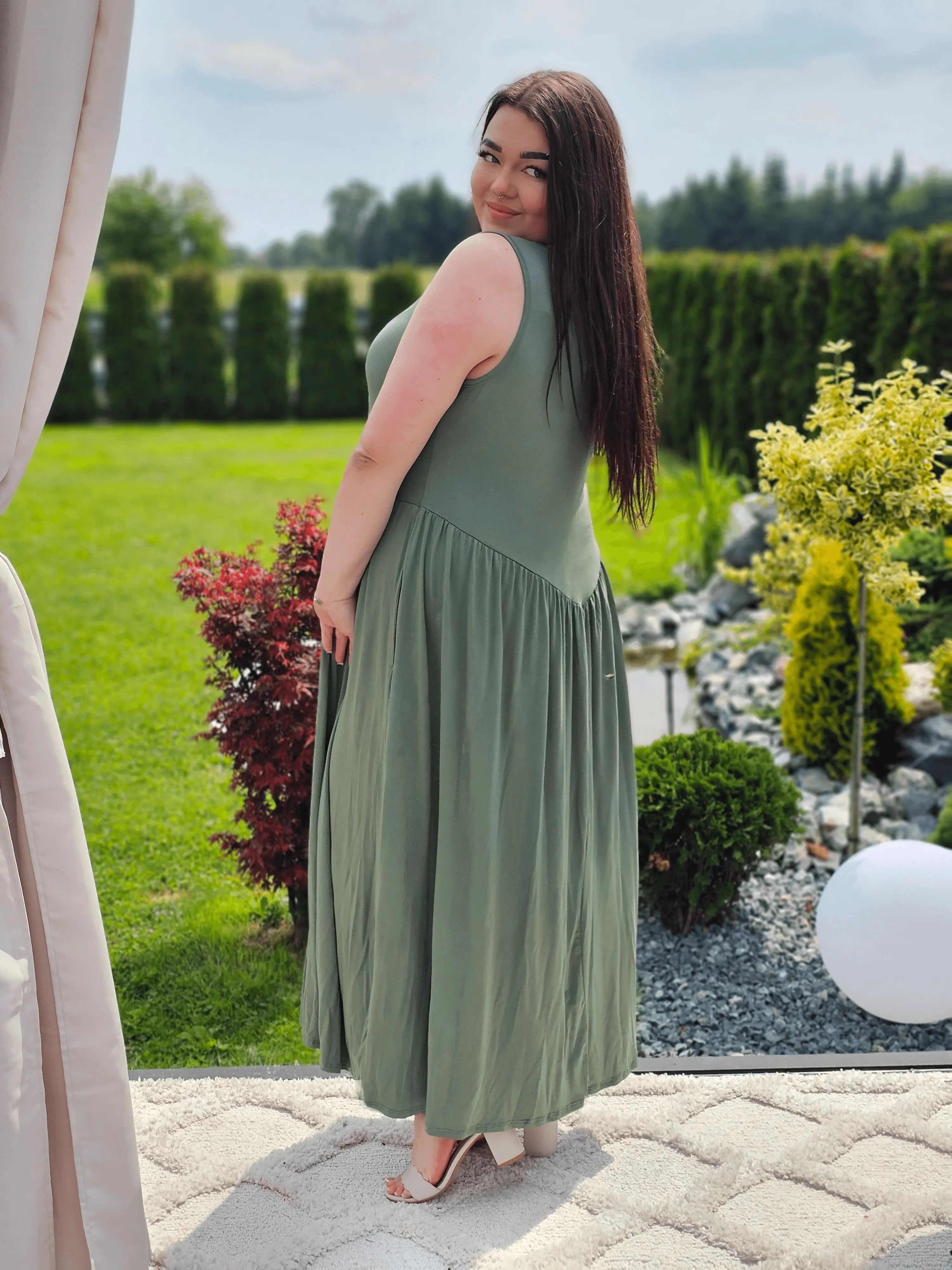 Sukienka maxi z miękkiej wiskozy Stylowa XL