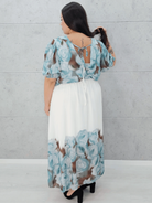 Sukienka maxi z różanym printem Stylowa XL