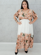 Sukienka maxi z różanym printem Stylowa XL
