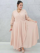 Sukienka maxi z wiązaniem Stylowa XL