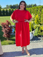 Sukienka midi z bawełny Stylowa XL