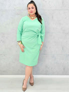 Sukienka midi z wiązaniem – elegancka propozycja plus size dla kobiet XXL Stylowa XL