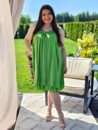 Sukienka na ramiączkach zdobiona haftem na przodzie - dwa kolory Stylowa XL