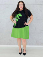 Sukienka oversize z motywem kwiatowym  moda dla kobiet plus size Stylowa XL