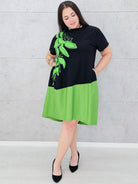 Sukienka oversize z motywem kwiatowym  moda dla kobiet plus size Stylowa XL