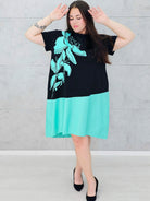 Sukienka oversize z motywem kwiatowym  moda dla kobiet plus size Stylowa XL