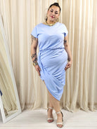 Sukienka plus size StylowaXL – asymetryczna bawełniana sukienka XXL z kopertowym dołem Stylowa XL