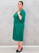 Sukienka plus size StylowaXL – bawełniana elegancja w zielonym kolorze Stylowa XL