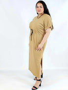 Sukienka plus size – komfortowa maxi z regulacją w pasie Stylowa XL