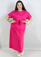 Sukienka plus size – komfortowa maxi z regulacją w pasie Stylowa XL