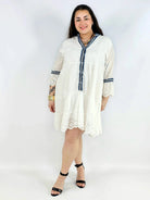 Sukienka plus size boho z ażurową koronką – biała sukienka XXL Stylowa XL
