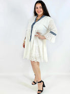 Sukienka plus size boho z ażurową koronką – biała sukienka XXL Stylowa XL