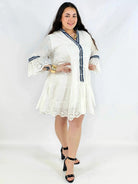Sukienka plus size boho z ażurową koronką – biała sukienka XXL Stylowa XL