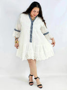 Sukienka plus size boho z ażurową koronką – biała sukienka XXL Stylowa XL