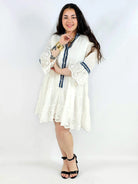 Sukienka plus size boho z ażurową koronką – biała sukienka XXL Stylowa XL
