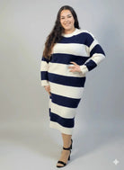 Sukienka plus size dzianinowa midi w klasycznym fasonie Stylowa XL