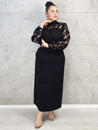Sukienka plus size elegancka czarna z koronkową górą – wyjątkowy wieczorowy szyk Stylowa XL
