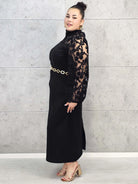 Sukienka plus size elegancka czarna z koronkową górą – wyjątkowy wieczorowy szyk Stylowa XL