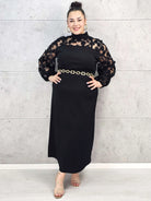 Sukienka plus size elegancka czarna z koronkową górą – wyjątkowy wieczorowy szyk Stylowa XL