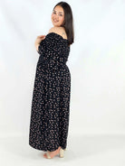 Sukienka plus size hiszpanka czarna w drobne kwiaty XXL – elegancja na komunię i wesele Stylowa XL