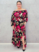 Sukienka plus size hiszpanka maxi – kwiatowa sukienka plus size dla kobiet XXL Stylowa XL