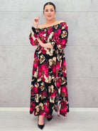 Sukienka plus size hiszpanka maxi – kwiatowa sukienka plus size dla kobiet XXL Stylowa XL