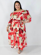 Sukienka plus size hiszpanka midi w kwiaty – zwiewna elegancja XXL Stylowa XL